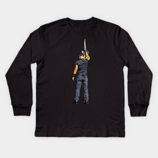 Bruce Springsteen [Silhouette] Kids Long Sleeve T-Shirt